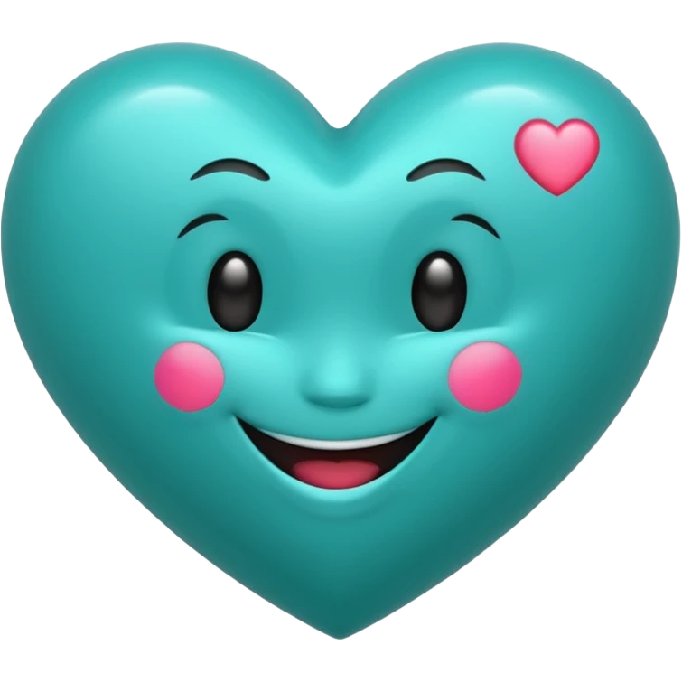 teal heart with smile emoji
