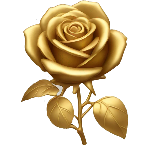 Gold rose emoji