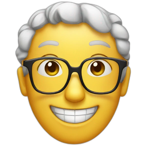 Smiling emoji with glasses emoji