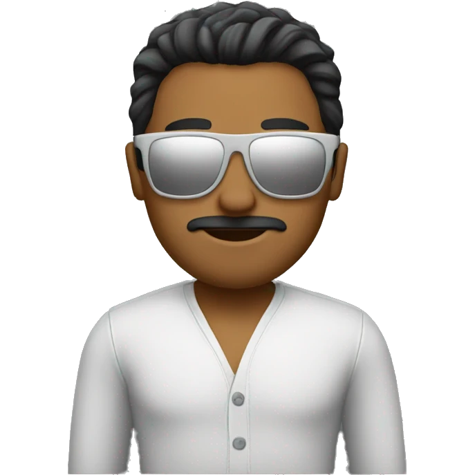 full man with body in  uit with sunglasses emoji