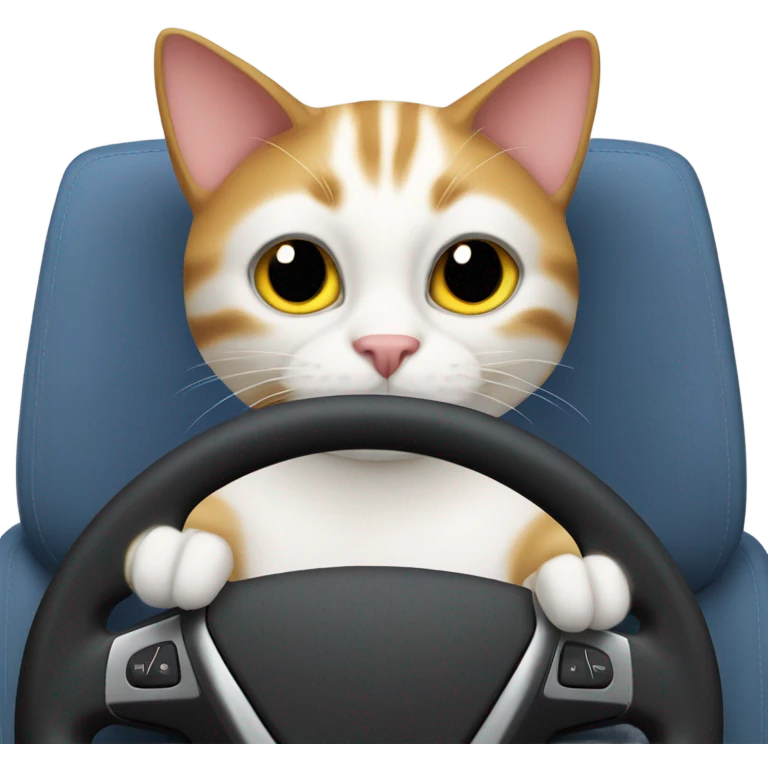 Cat driving emoji