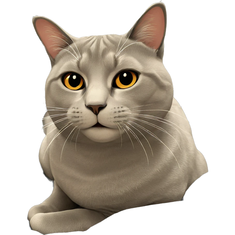 cat lounging on bed pillow emoji