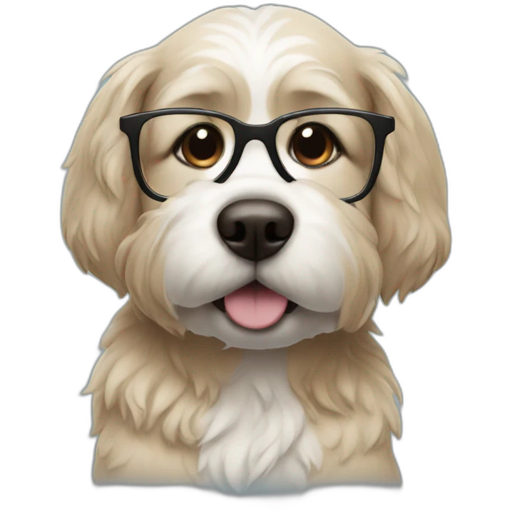 dog with glasses emoji