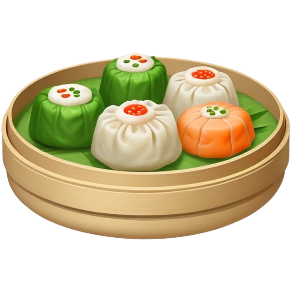 green color korean dimsum 만두 emoji