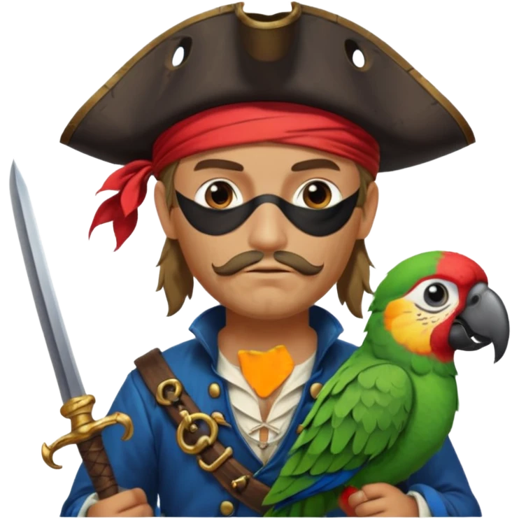 pirate and parrot emoji