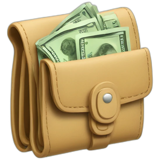 wallet with bundles of money emoji