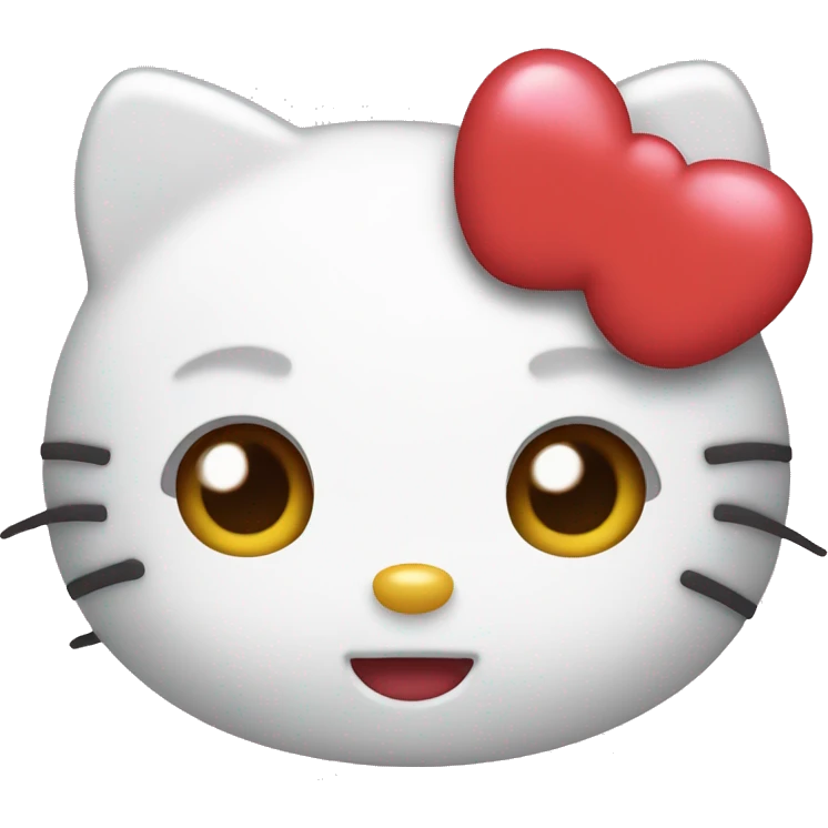hello kitty with heart emoji