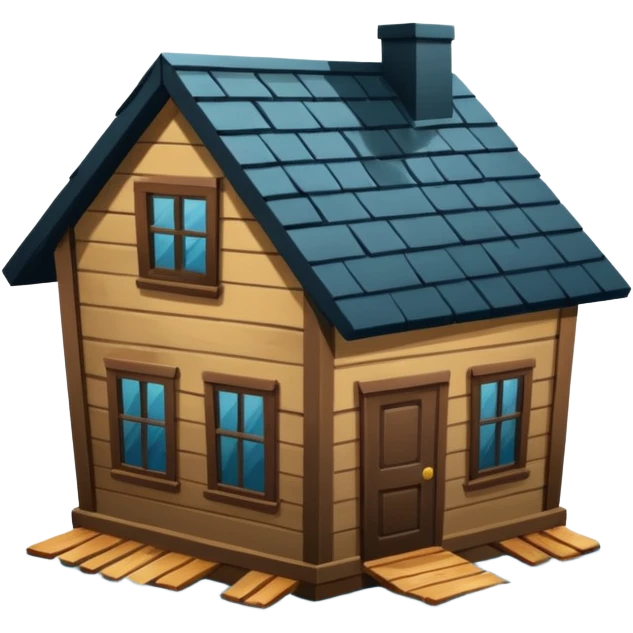 Flooded house emoji
