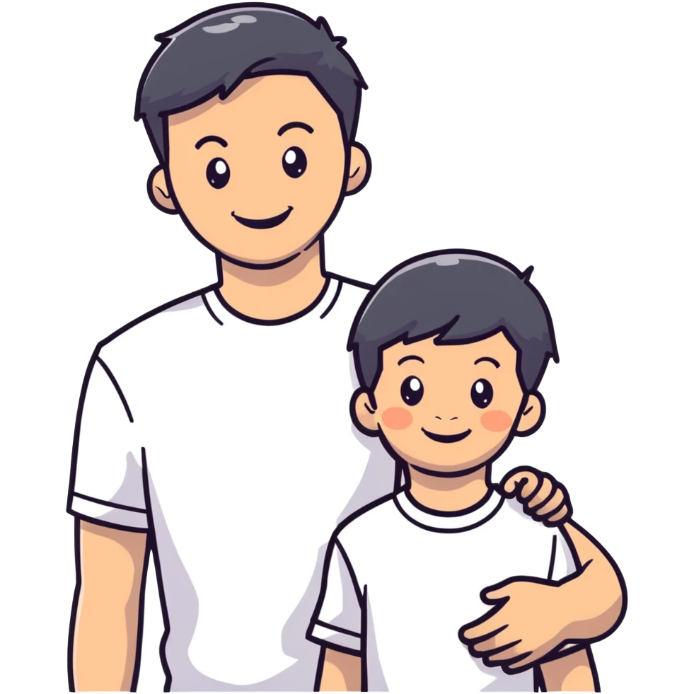 Dad and boy emoji