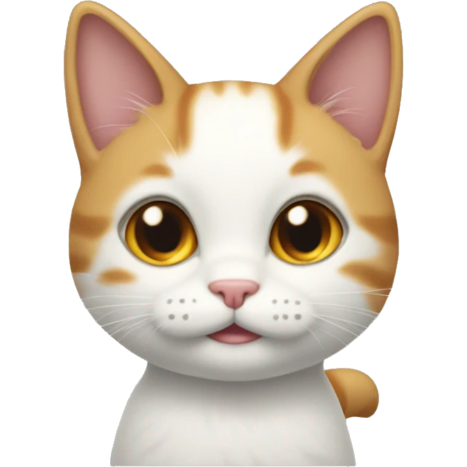 Shatland cat with standing ears is cute emoji