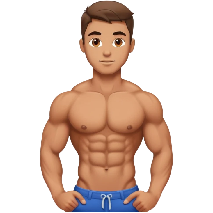handsome muscular boyfriend with defined abs emoji