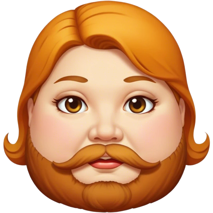 fat woman with a beard emoji