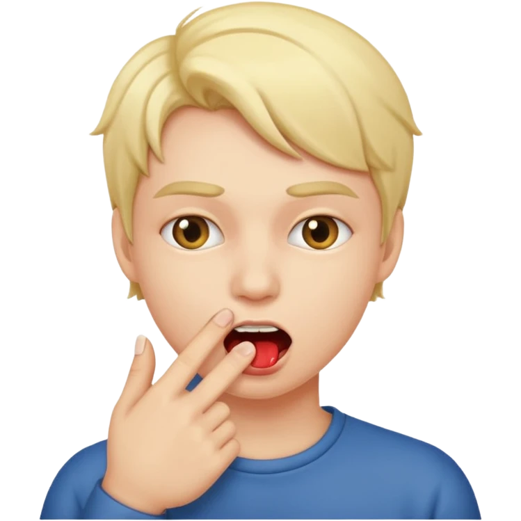 Biting finger seductively  emoji
