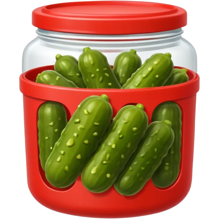 Pickles pickles in red cour emoji