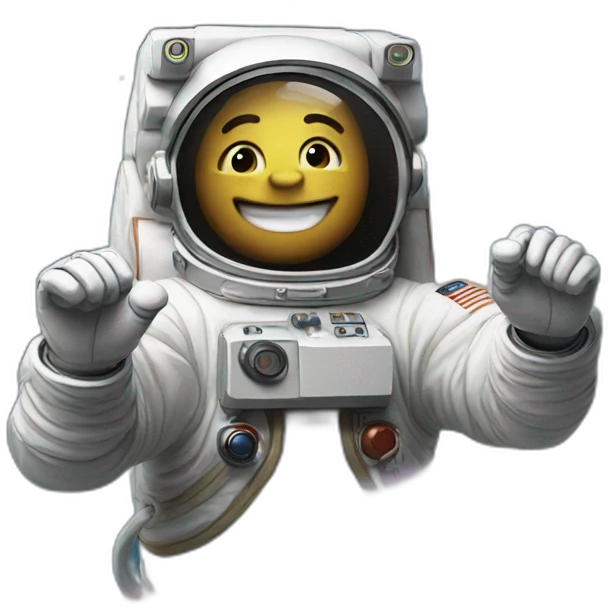 astronaut smile clap emoji