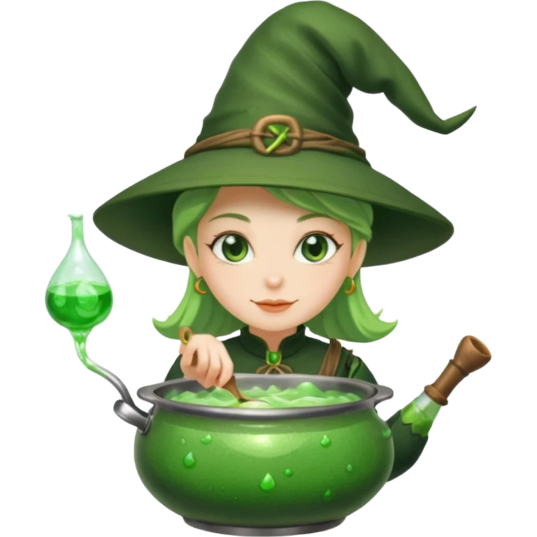 green witch cooking potion emoji
