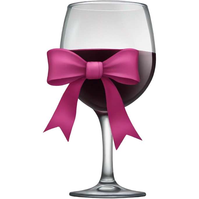 Wine glass with bow emoji