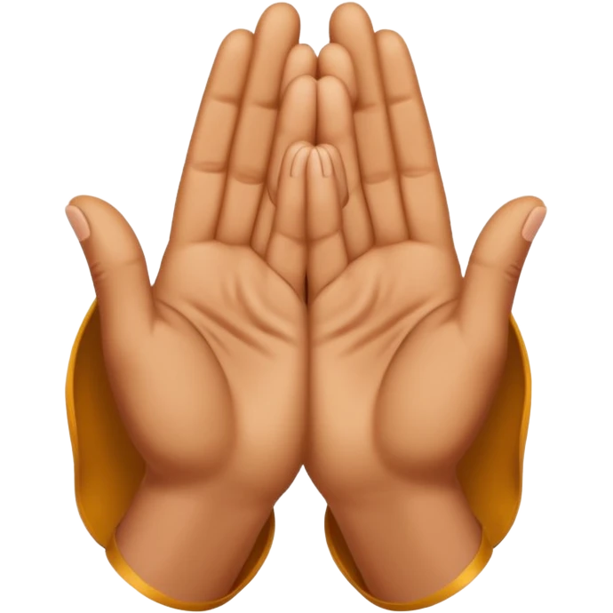 praying hands, point of view from the person, thumbs in front emoji