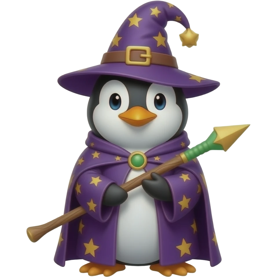 Penguin Wizard emoji