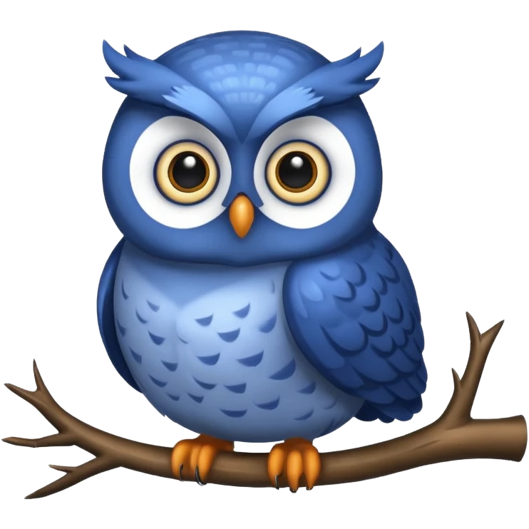 blue fat owl emoji
