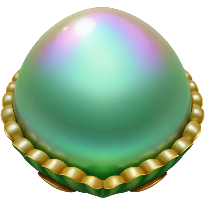 pearl in green shells emoji