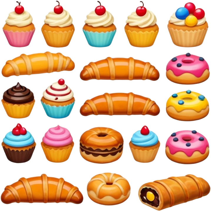 Stickers pastelería emoji