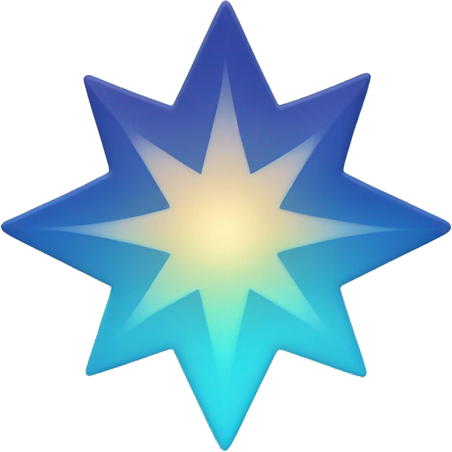 gradient blue north star emoji