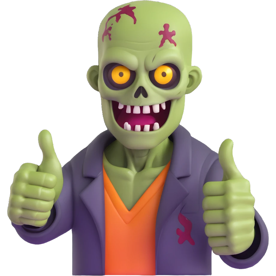 zombie giving thumbs up emoji