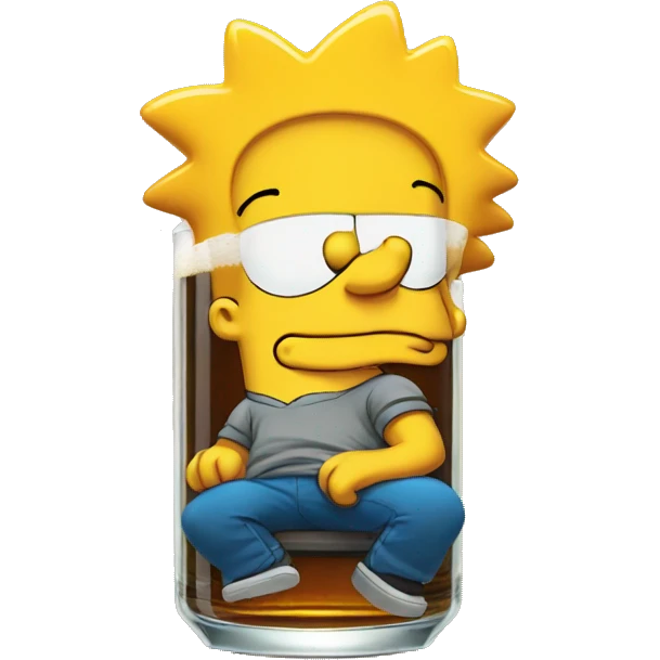 Bart simpson beer emoji
