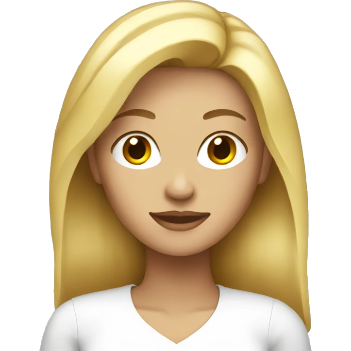 Blonde Woman in White Shirt emoji
