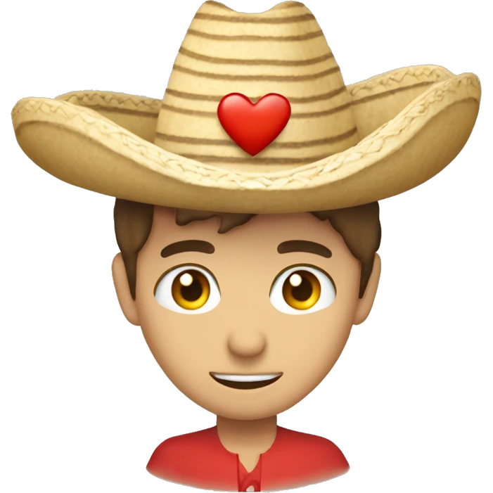 sombrero encima de un corazón  emoji