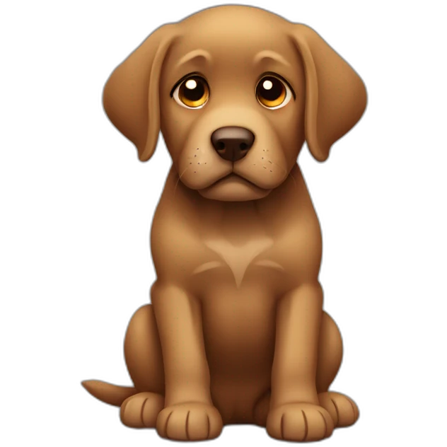 Sad puppy brown Labrador emoji