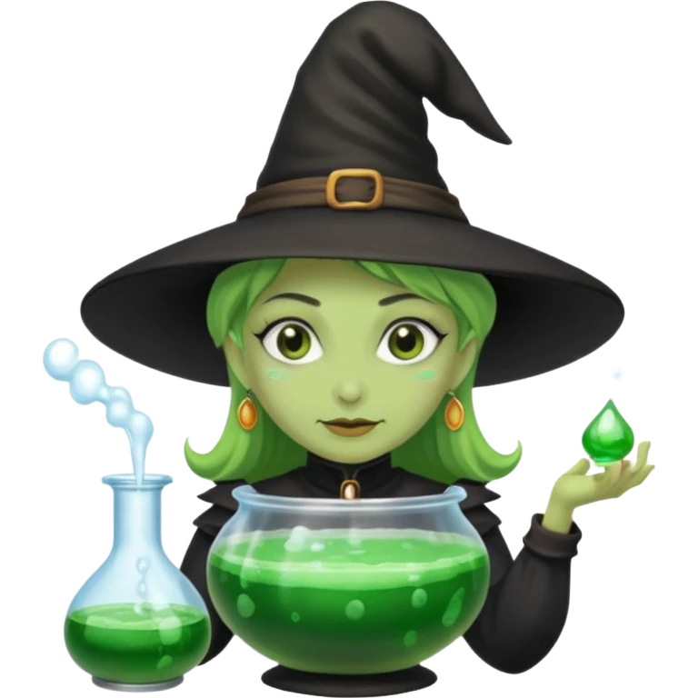 green witch cooking potion emoji