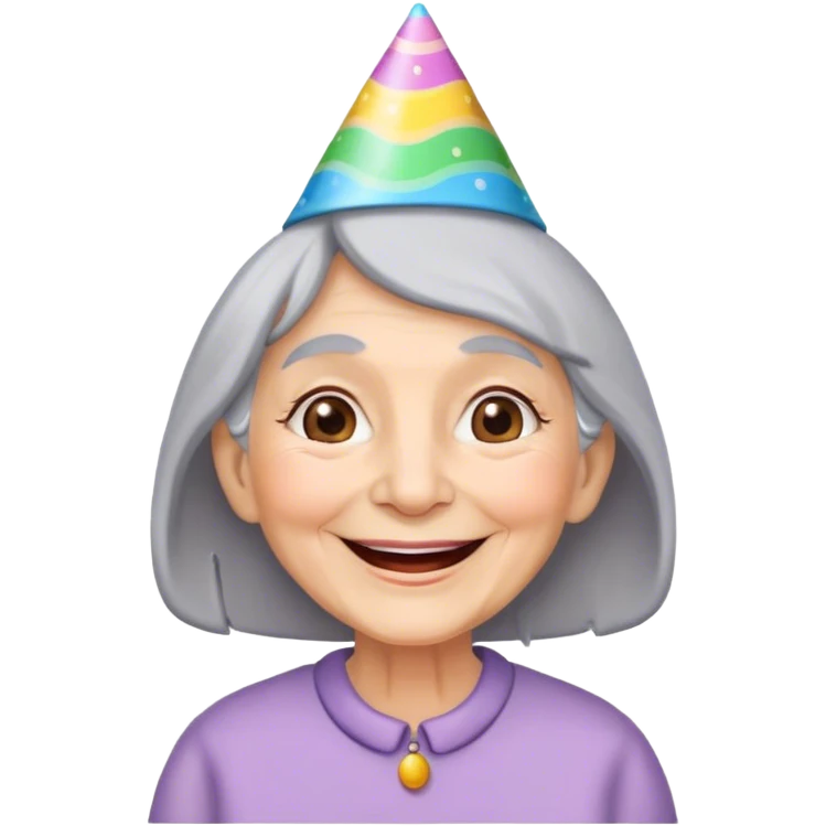 Old woman birthday  emoji