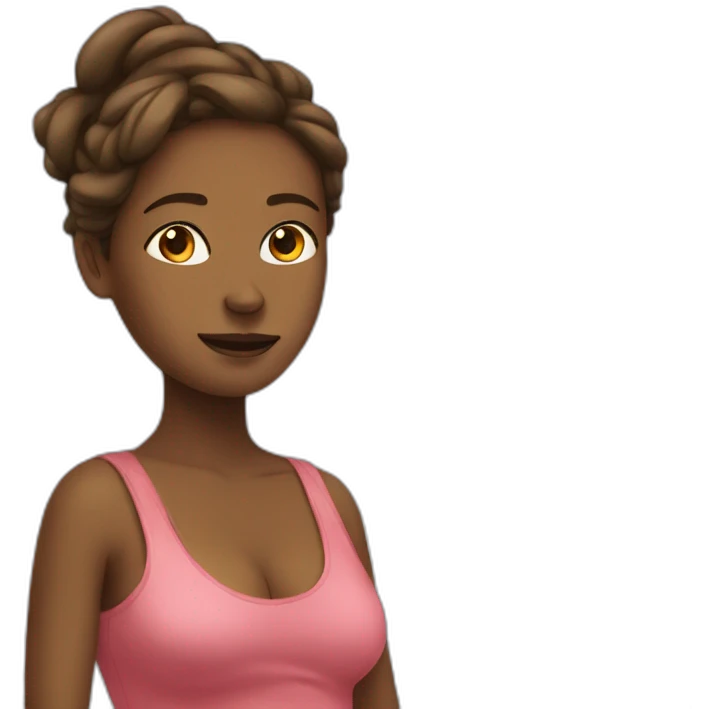 Femme debout sur un lit emoji