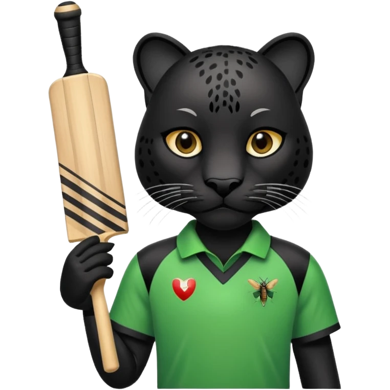  Panther in cricket match  emoji