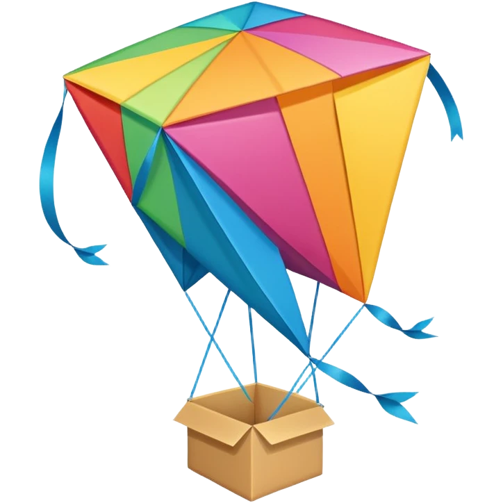 box type kite emoji