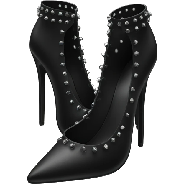 Black rivet heels  emoji