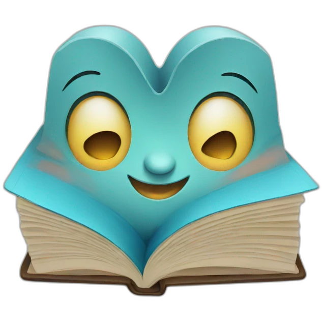 happy book emoji