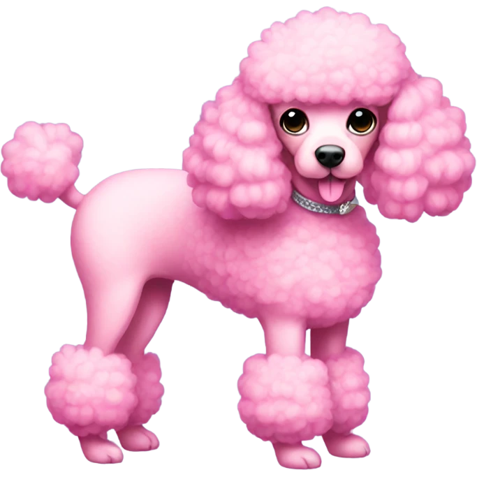 pink poodle full body emoji