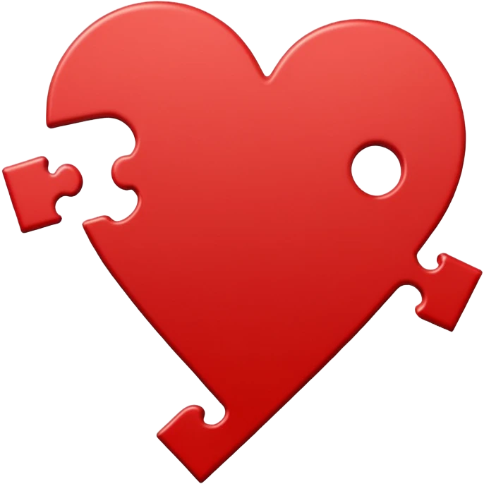 Puzzle Piece with heart in it emoji
