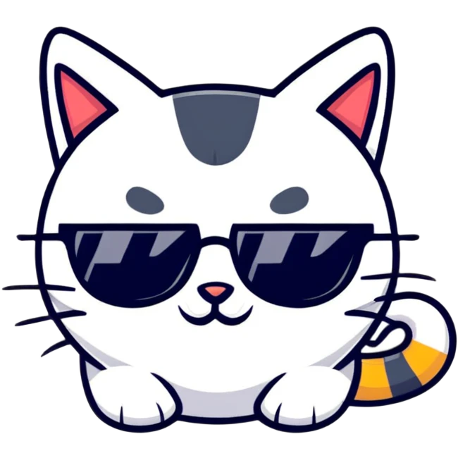 Cat with sunglasses emoji