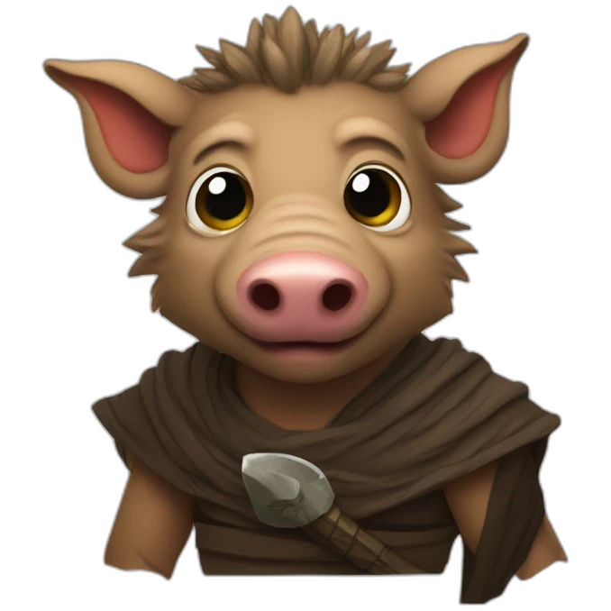 Wild boar jedi emoji