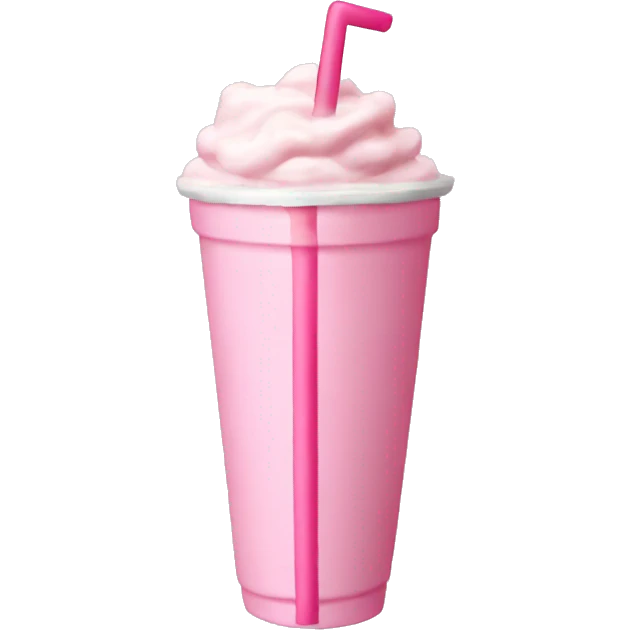 milkshake pink straw emoji