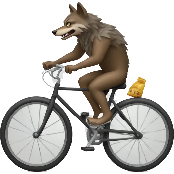 Wolf riding a bike emoji
