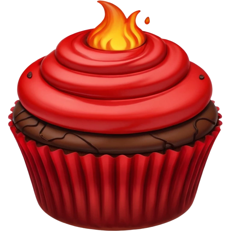 Lava cupcake emoji
