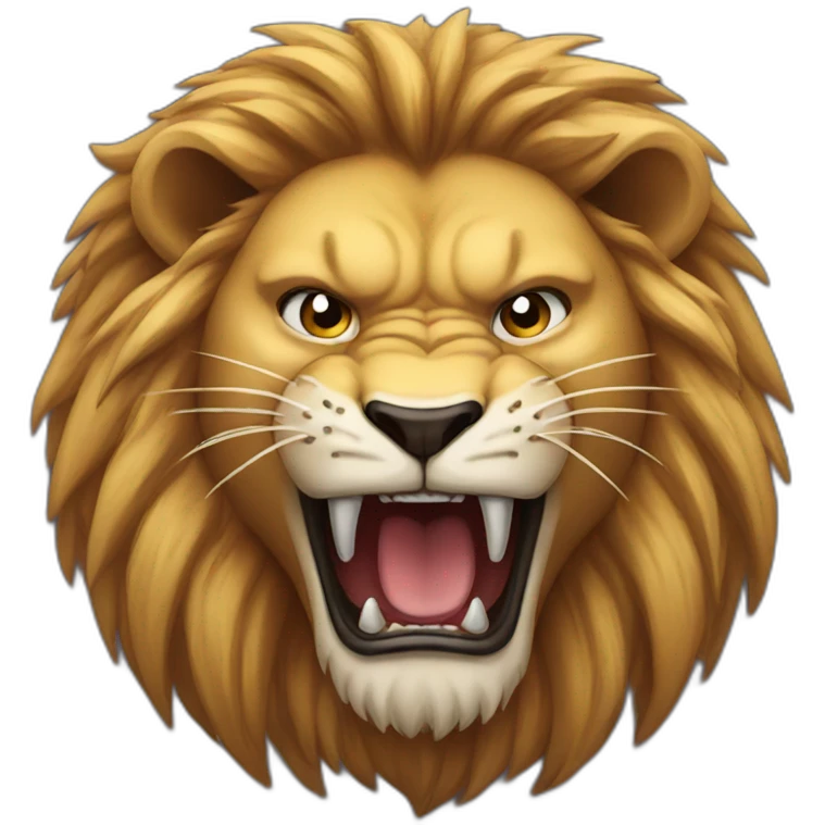 angry lion emoji
