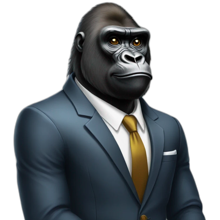 gorilla in a suit emoji