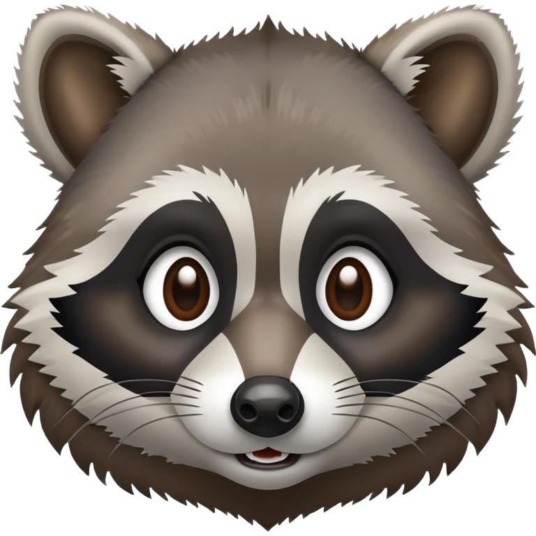 a silly goofy raccoon emoji