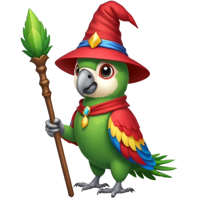 Parrot wizard emoji